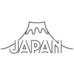 Mount Fuji med Japan typsnitt